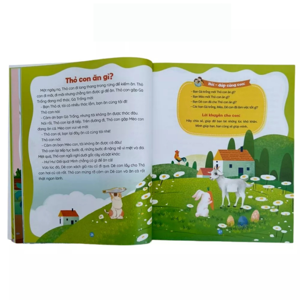 Ảnh Sách - 365 Truyện Kể Cho Bé Trước Giờ Đi Ngủ - Phát Triển IQ và EQ Cho Bé từ 2 tuổi - Sanbooks 2