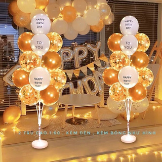Trụ bong bóng cao 1,6 mét 19 nhánh siêu đẹp phụ kiện trang trí tiệc party, sinh nhật - YẾN NHI SHOP