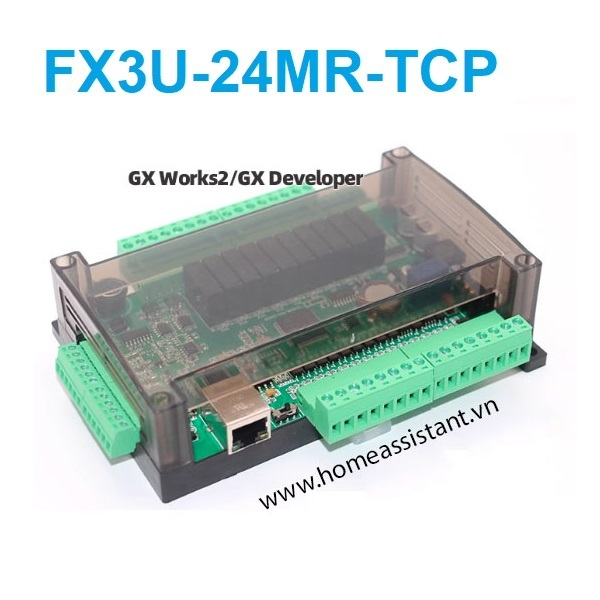 Bo mạch PLC Ethernet Modbus TCP/IP RS485 Mitsubishi FX3U-24MR-TCP ...