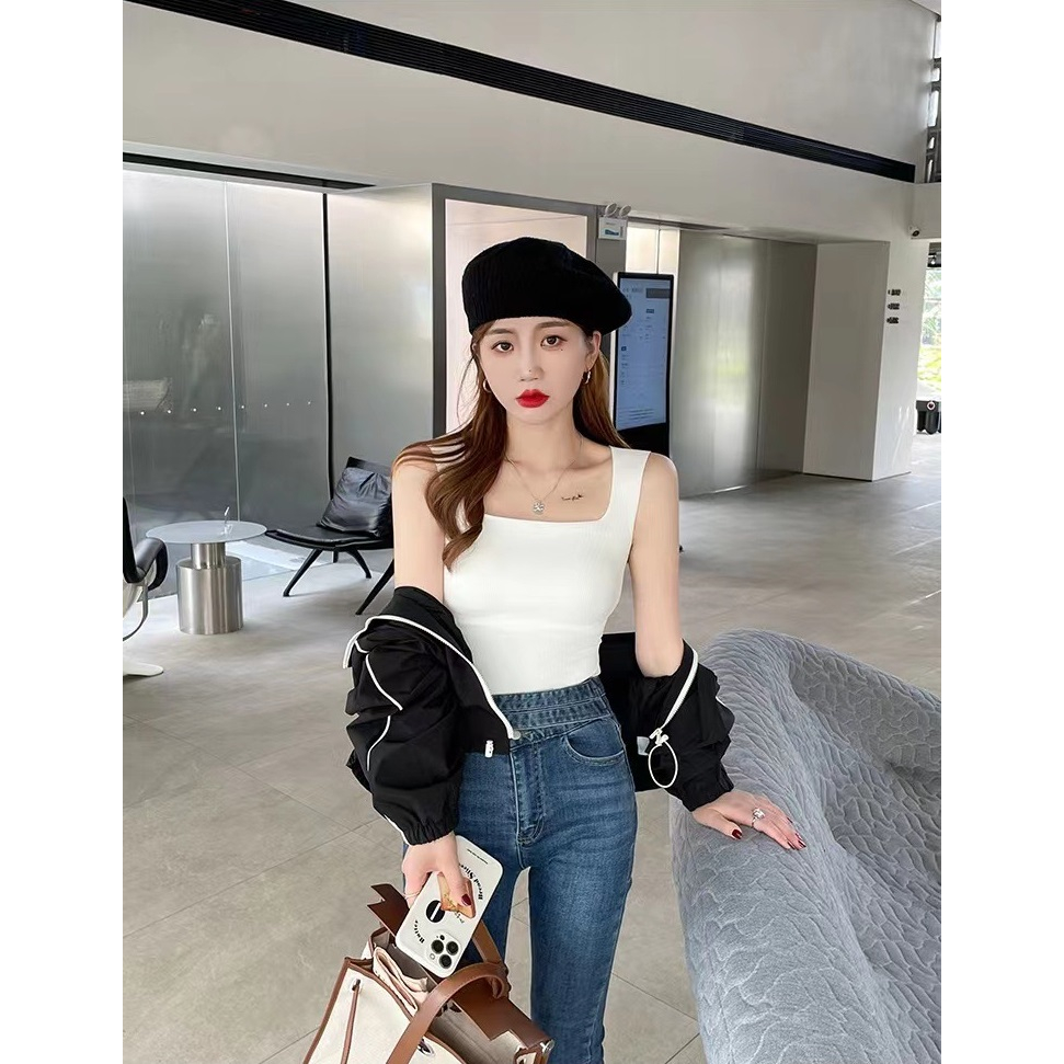 Áo Croptop Nữ Áo Bra Nữ Chất Liệu Su Đúc Gân Tăm Bản To Cổ Vuông Có Mút Nhiều Size LAS003