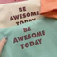 áo thun form rộng YUSTUDIO cotton khô 3158, áo thun unisex nam nữ mẫu BE AWESOME TODAY