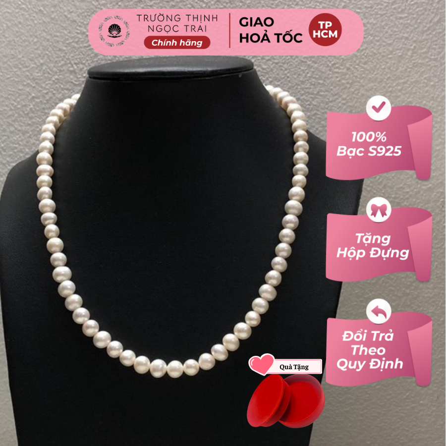 Ảnh Vòng Đeo Cổ Ngọc Trai Hạt Size 7ly Màu Trắng Sang Trọng, Thanh Lịch - Ngọc Trai Trường Thịnh 2