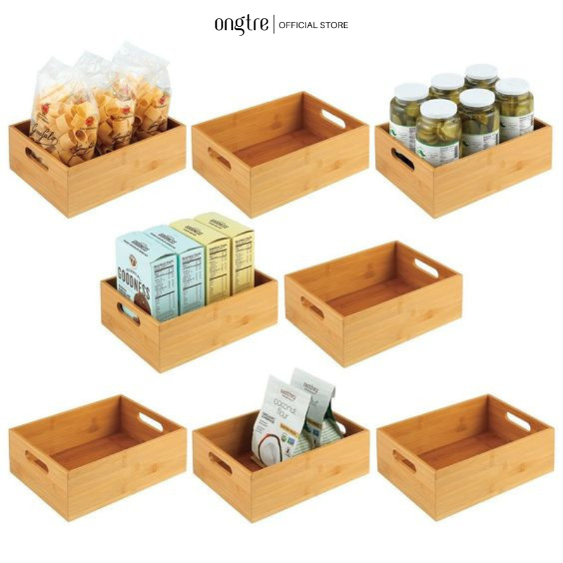 Khay tre cao cấp đựng gia vị, đồ đa năng, tiện lợi - ONGTRE