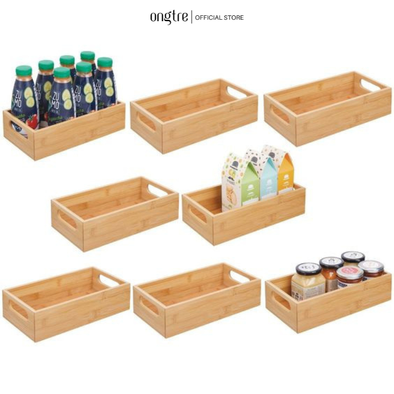 Khay tre cao cấp đựng gia vị, đồ đa năng, tiện lợi - ONGTRE