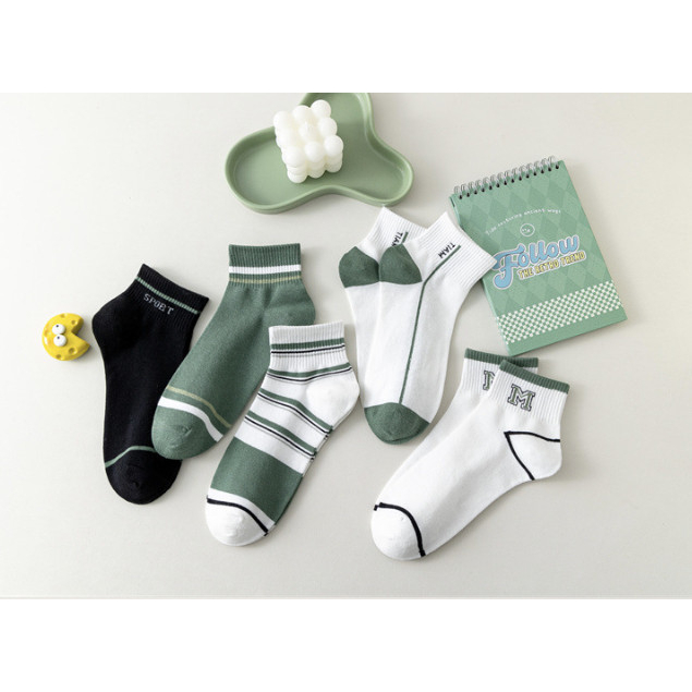 Vớ Tất cotton Nam cổ thấp chữ M phong cách trẻ trung và năng động.