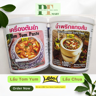 Hộp 1kg Gia vị Lẩu Tom Yum chua cay & Lẩu Chua Thái hiệu Lobo. Siêu tiết kiệm -->