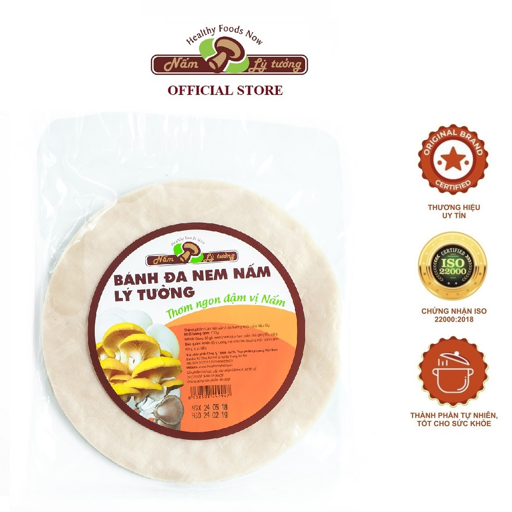 Bánh đa nem Lý Tưởng 200g, vỏ ram hương vị độc đáo từ nấm hoàng kim và ...