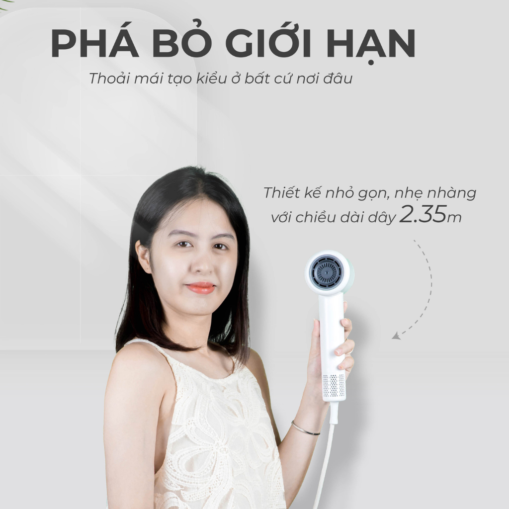 Ảnh Máy Sấy Tóc Ion Âm BUMAS H3, Sấy Tóc Nhanh Chóng, Hỗ Trợ Dưỡng Tóc 1