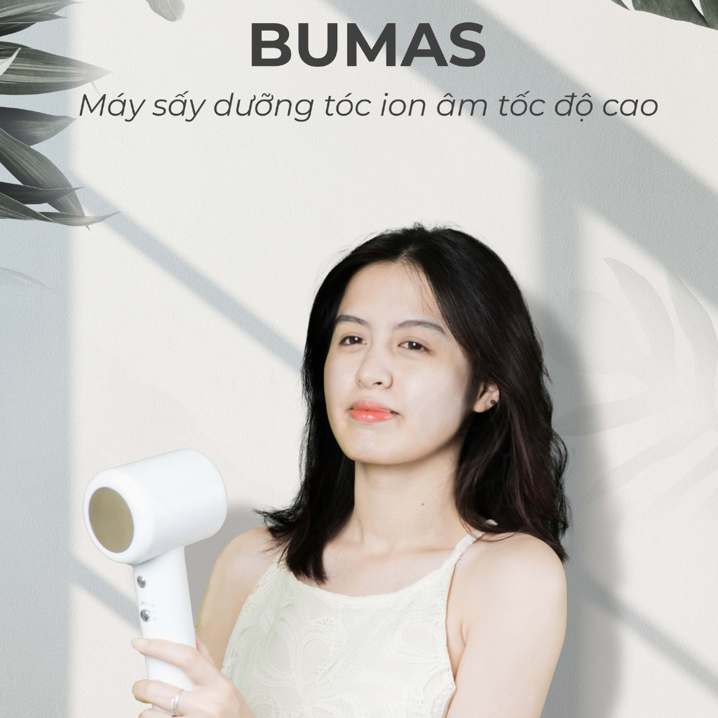 Ảnh Máy Sấy Tóc Ion Âm BUMAS H3, Sấy Tóc Nhanh Chóng, Hỗ Trợ Dưỡng Tóc 2