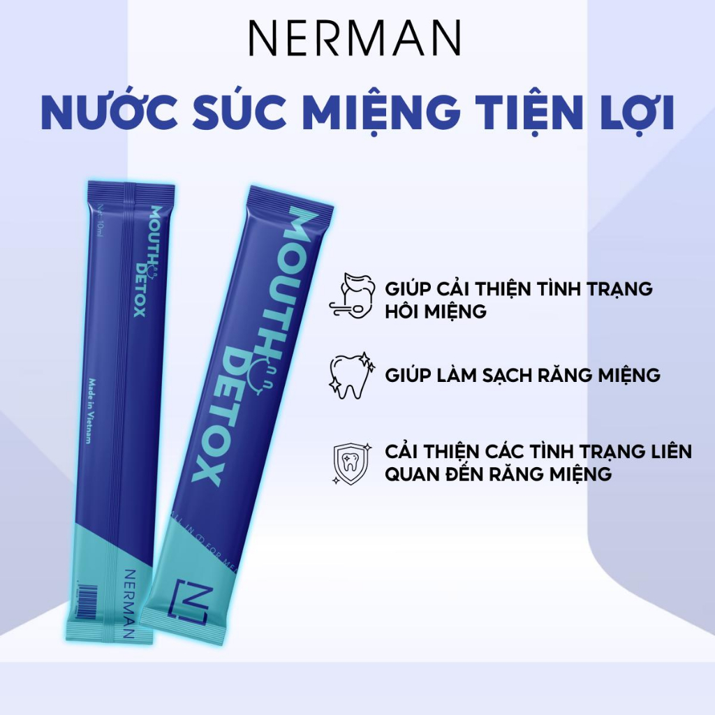 Ảnh Combo Kiss Kit Nerman-Xịt thơm miệng Spray&Kiss 10ml&10Gói Nước súc miệng Mouth Detox 10ml/gói-TẶNG 1 CẨM NANG TẬP HÔN 4