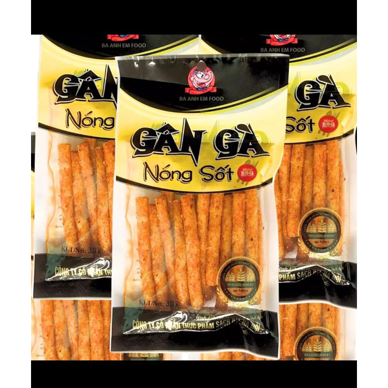 Snack gân gà nóng sốt bịch 30 gói ( 30g x 30 gói)