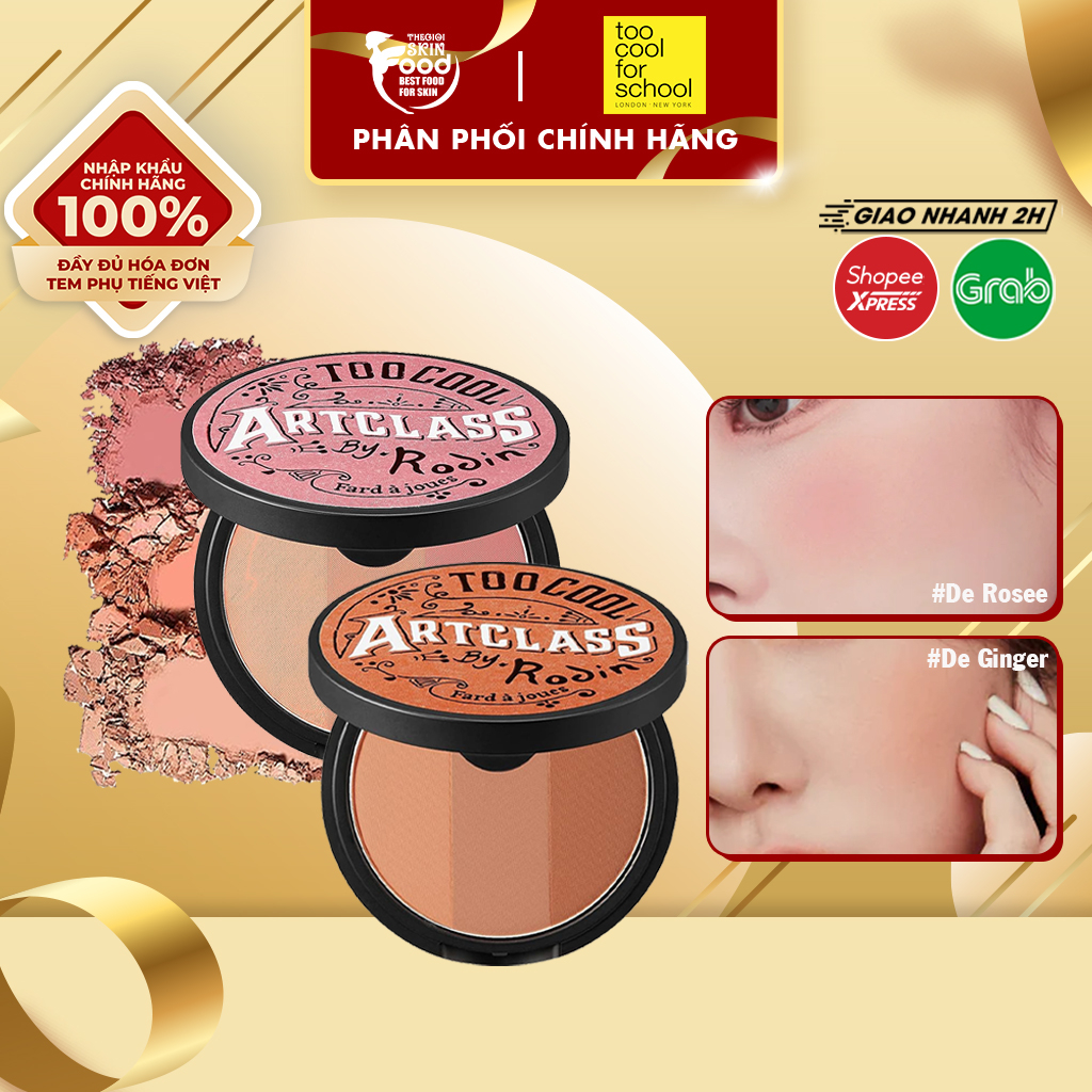 Phấn Má Hồng 3 Màu Too Cool For School Art Class By Rodin Blusher 9.5g