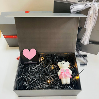 （30*20*11) Hộp Quà Gift Xám, Hộp Quà Sang Trọng Tặng Sinh Nhật, Valentine Ttặng Kèm Ruy Băng