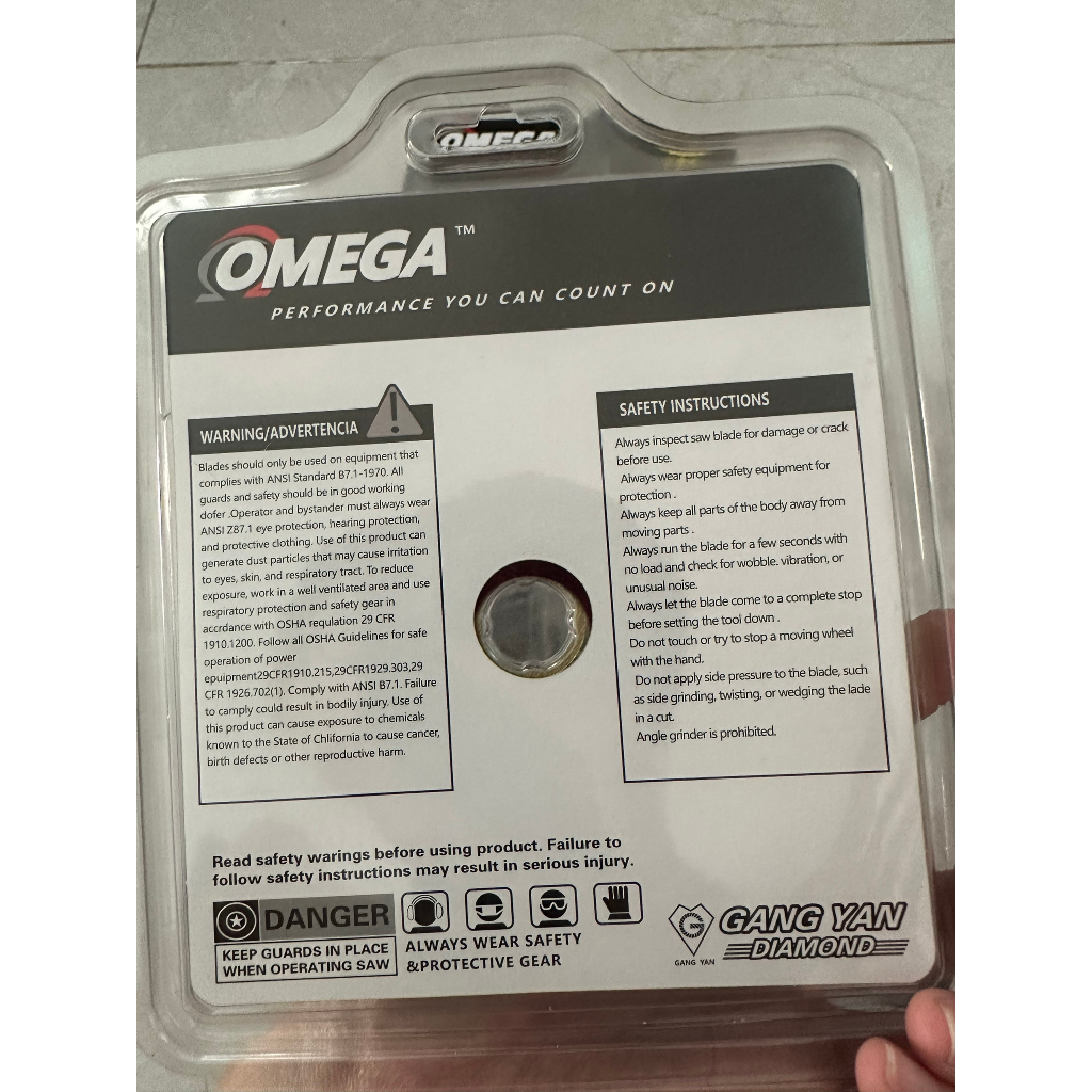 Lưỡi Cắt Gạch Đa Năng Omega 110mm 125mm cao cấp, lưỡi cắt đá Marble, Granite, bê tông, đá hoa cương