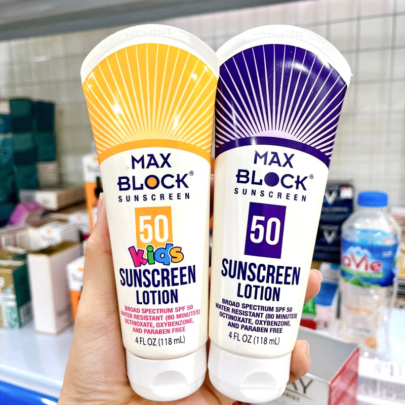 [Thanh Ly] Kem chống nắng Max Block Sunscreen Lotion SPF50 118ml