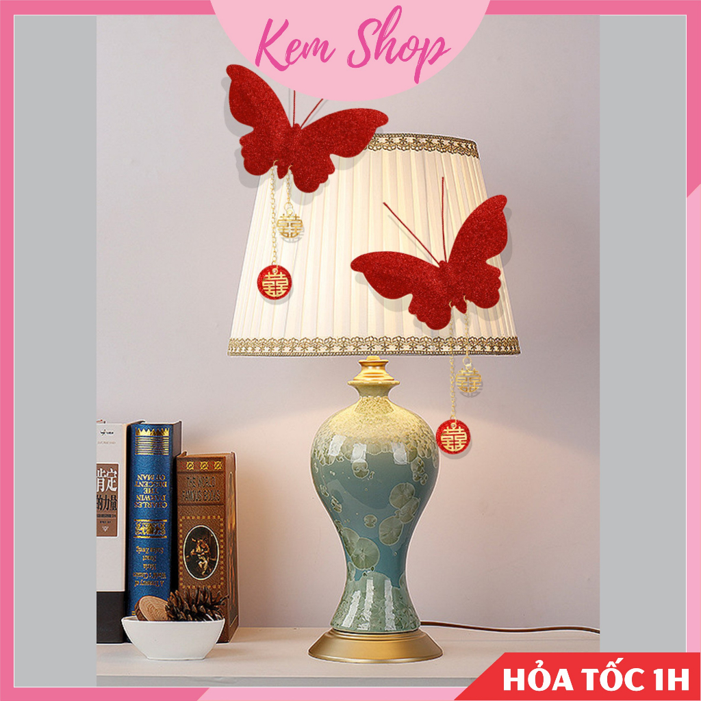 Set bướm trang trí kim tuyến dùng trang trí lễ tết, đám cưới, giỏ quà - KEMSHOP K350