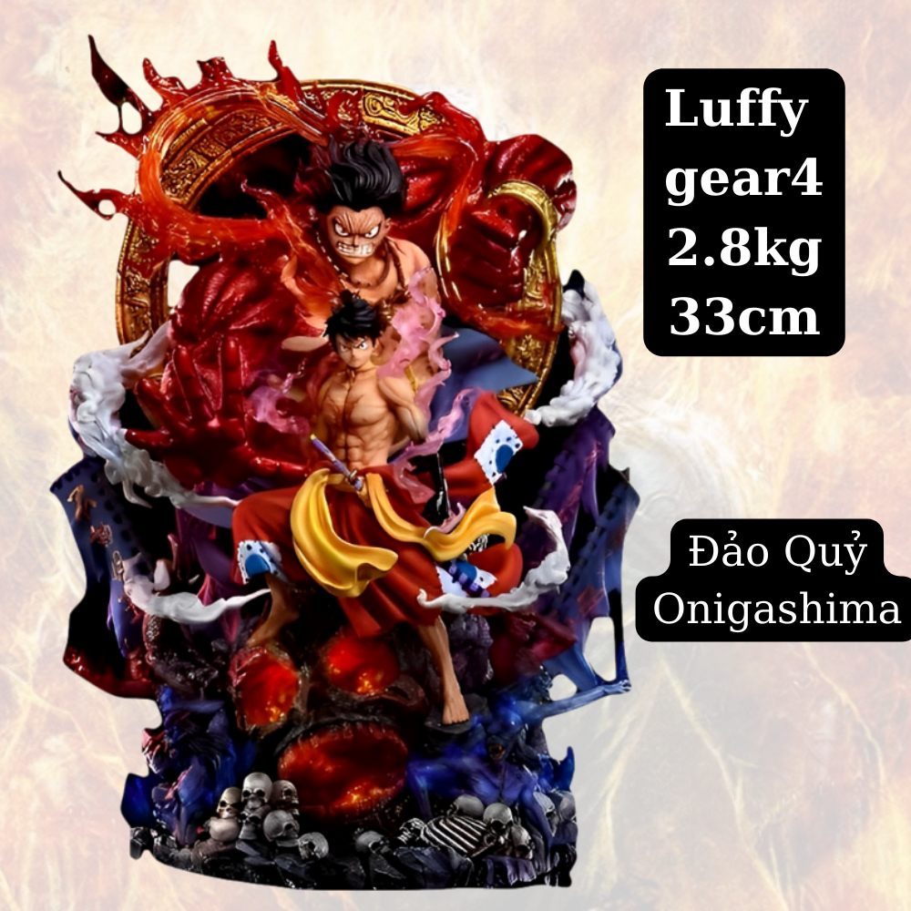 Mô Hình Luffy Gear 4 Đảo Quỷ Onigashima 33Cm 2.8KG Mô Hình One Piece ...