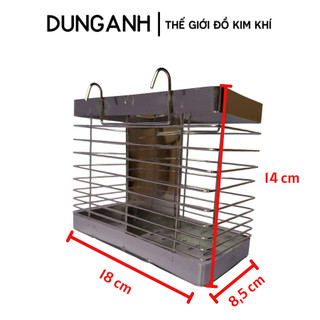 Rọ đũa Inox 304 Kim Khí Dung Anh, hộp đựng đũa inox 2 ngăn
