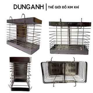 Rọ đũa Inox 304 Kim Khí Dung Anh, hộp đựng đũa inox 2 ngăn