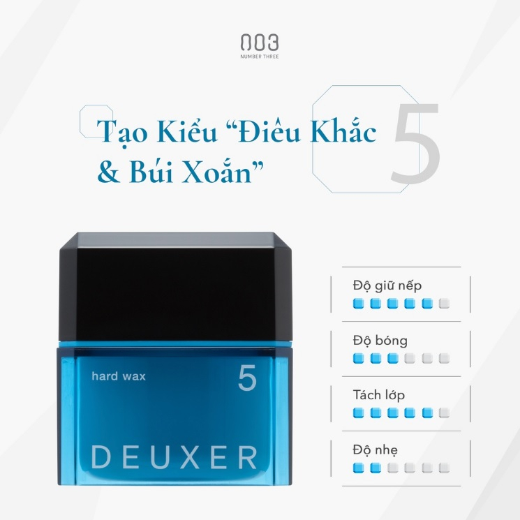 Sáp giữ nếp mạnh - Number Three 003 - Hard Wax 5 (80g)