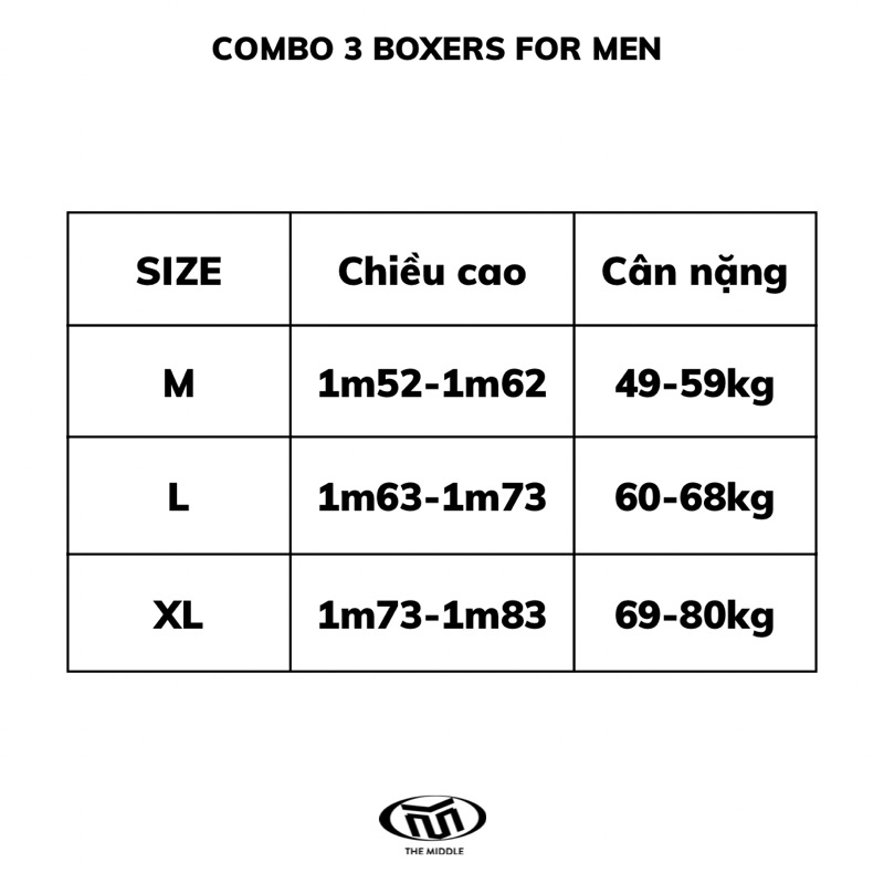 Combo 3 quần lót boxers nam | BigBuy360 - bigbuy360.vn