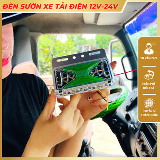 Đèn sườn xe tải hình chữ X siêu sáng, bền đẹp điện 12v và 24v