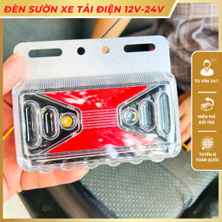 Đèn sườn xe tải hình chữ X siêu sáng, bền đẹp điện 12v và 24v