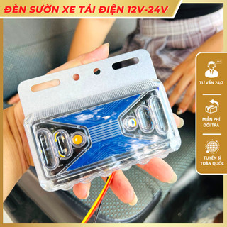 Đèn sườn xe tải hình chữ X siêu sáng, bền đẹp điện 12v và 24v