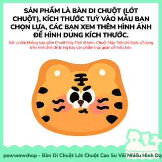 [Sẵn VN - Hỏa Tốc] Bàn Di Chuột / Lót Chuột Cao Su Vải Phong Cách Hoạ Tiết Nhân Vật Hoạt Hình Nhiều Hình Dạng