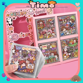 Sticker Hộp 100 Tấm Cute Anime Dán Mũ Bảo Hiểm Trang Trí Toploader Decor Bình Nước Timo ST01-2