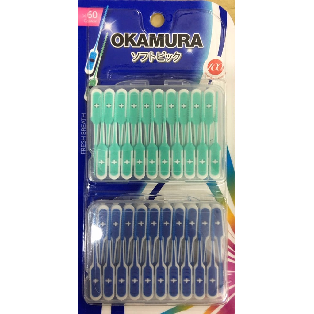 Tăm chỉ nha khoa, tăm chỉ kẽ răng, tăm gum, tăm nhựa Okamura Oralb