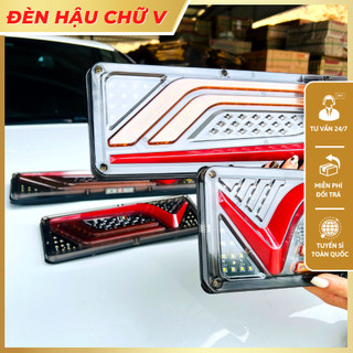 Đôi đèn hậu led cánh chim 12v và 24v cực đẹp, Đèn led sau xe tải