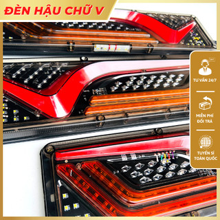 Đôi đèn hậu led cánh chim 12v và 24v cực đẹp, Đèn led sau xe tải
