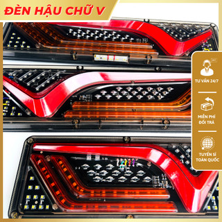 Đôi đèn hậu led cánh chim 12v và 24v cực đẹp, Đèn led sau xe tải