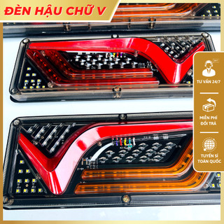 Đôi đèn hậu led cánh chim 12v và 24v cực đẹp, Đèn led sau xe tải