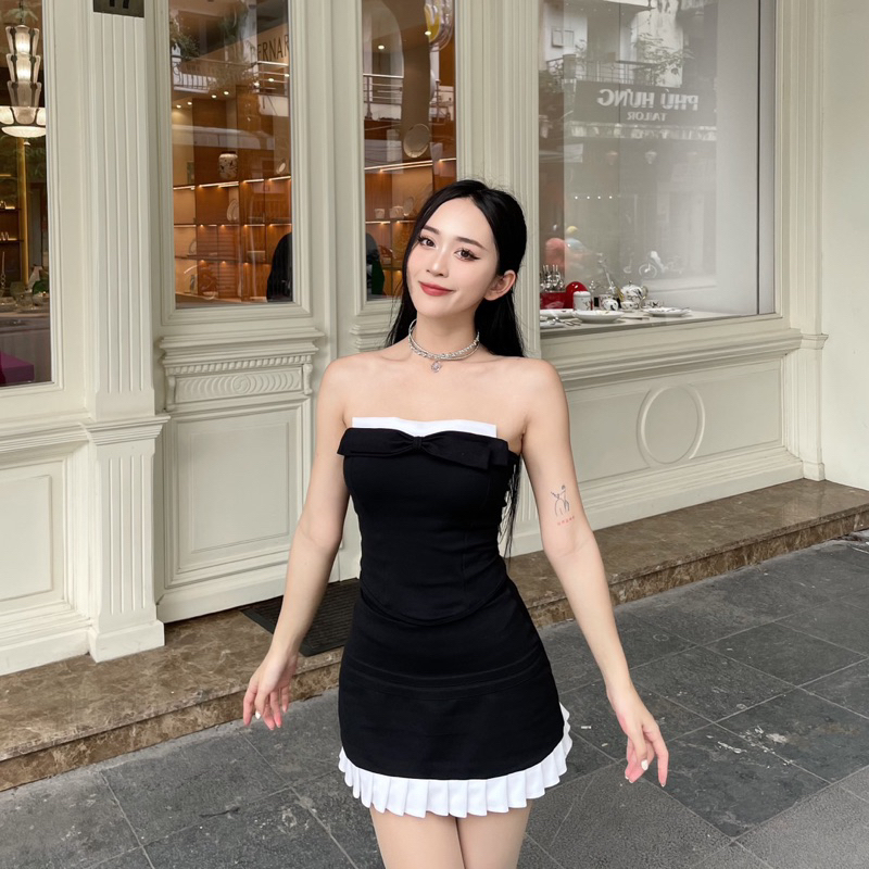 JENNIE - SET áo corset và váy ôm body