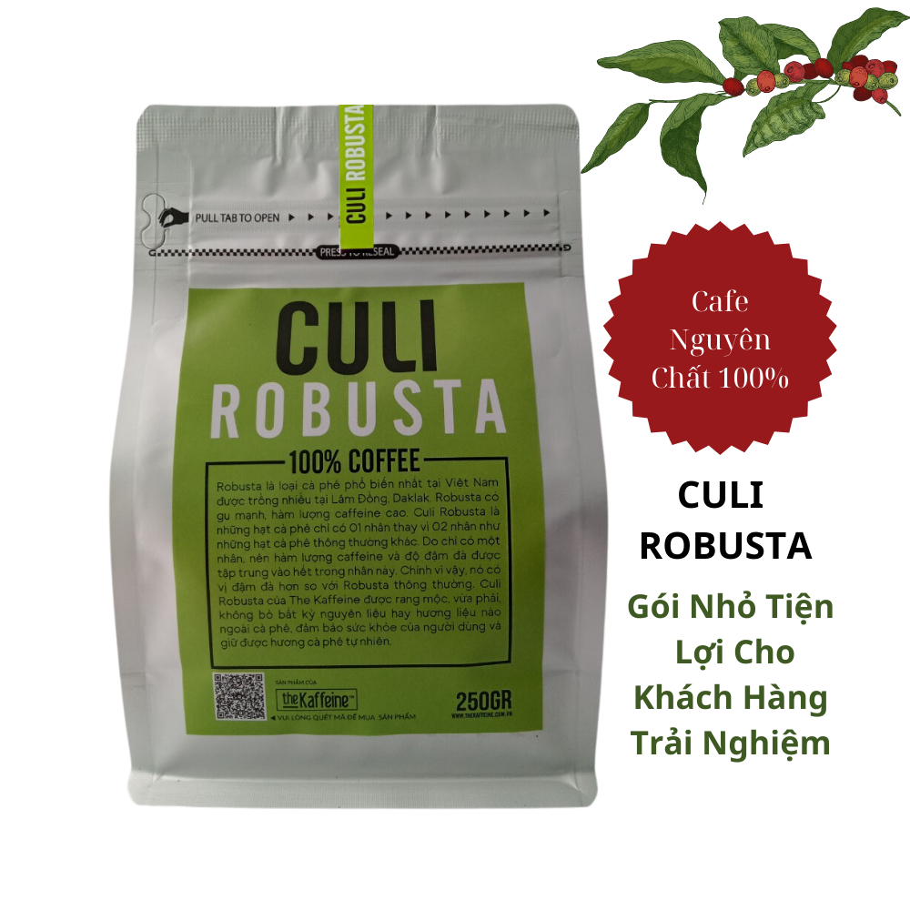 Cà phê Culi Robusta 250gr - The Kaffeine Coffee | Shopee Việt Nam