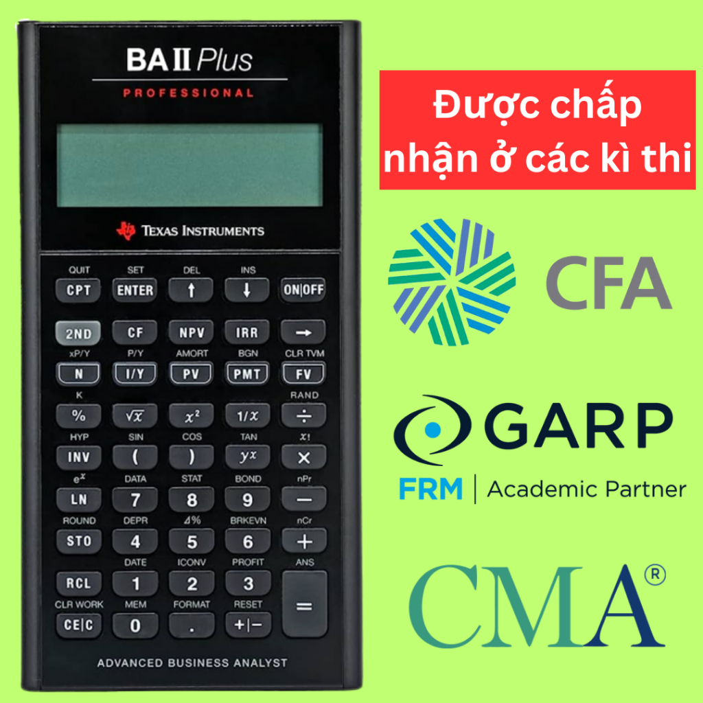 Texas Instruments BA II Plus Professional Financial Calculator Máy tính