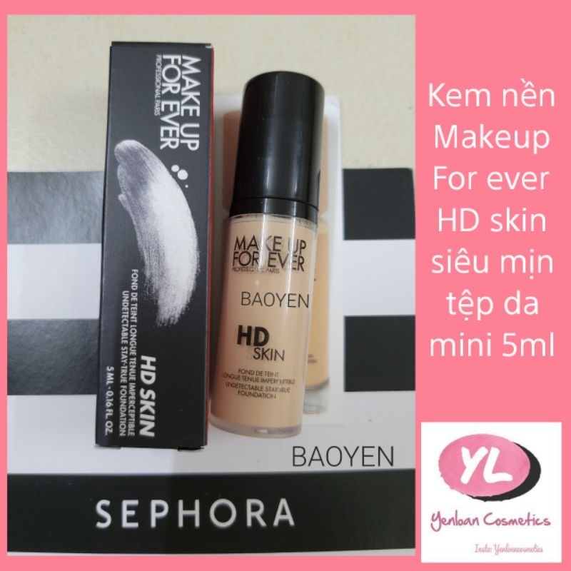 Kem Nền Make Up For Ever HD Skin Fond De Teint Longue mini 5ml Sephora ...