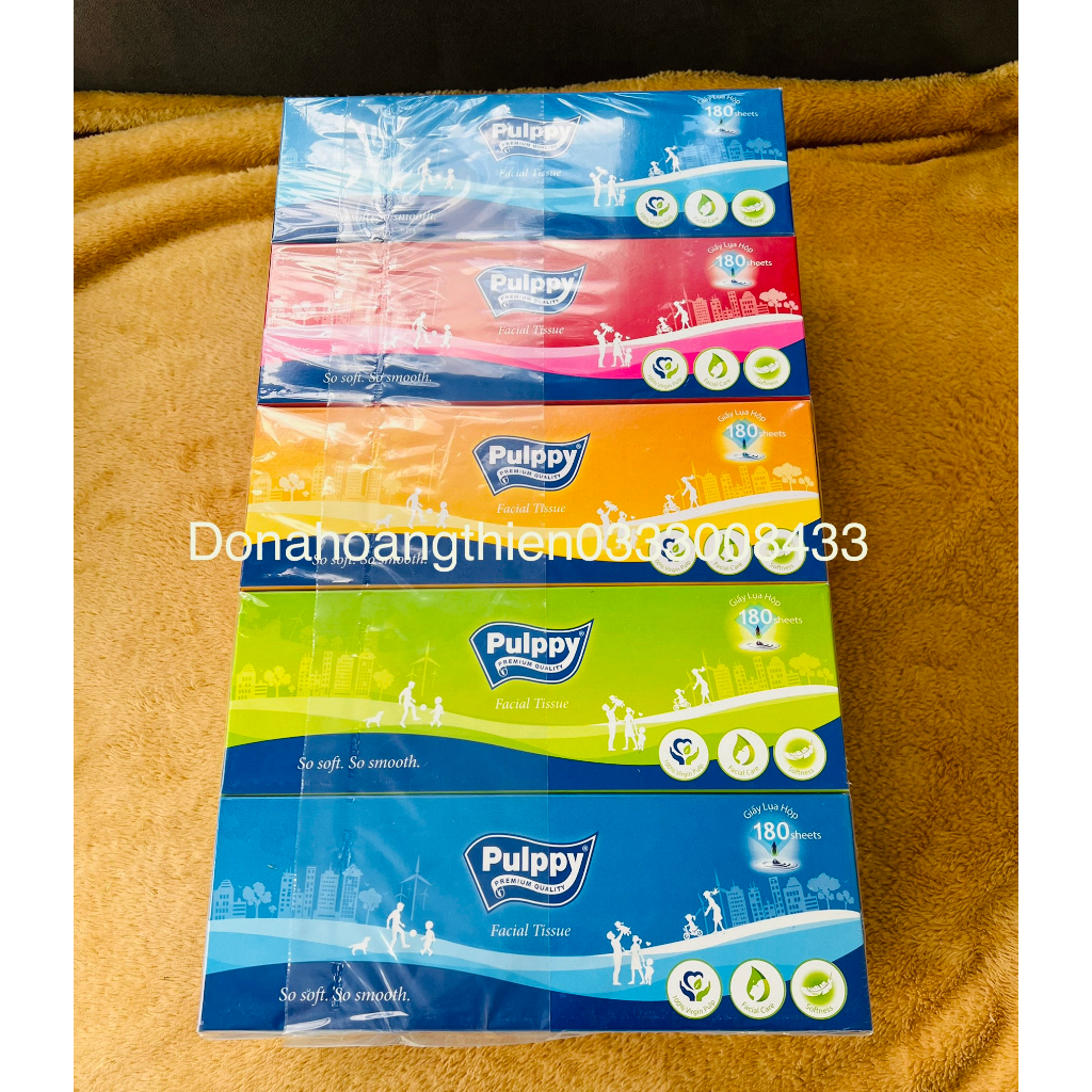 Combo 5 hộp Giấy hộp Pulppy 180 (180 tờ) | Shopee Việt Nam