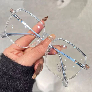 Gọng kính giả cận đa giác thời trang nữ nam mắt kính không độ chống ánh sáng xanh siêu xinh siêu hot HANASO 515
