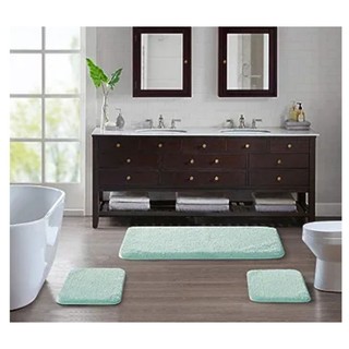 ☑️Thảm lông màu xanh nhạt mềm mượt cao cấp xuất khẩu KT 41x63cm