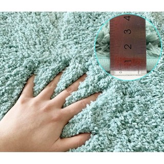 ☑️Thảm lông màu xanh nhạt mềm mượt cao cấp xuất khẩu KT 41x63cm