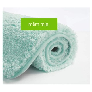 ☑️Thảm lông màu xanh nhạt mềm mượt cao cấp xuất khẩu KT 41x63cm