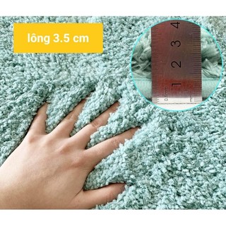☑️Thảm lông màu xanh nhạt mềm mượt cao cấp xuất khẩu KT 41x63cm