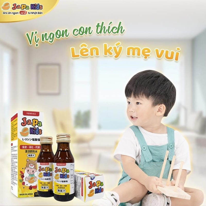 Combo 2 hộp Sirro ăn ngon Nhật bản JAPA KISD 100ml. Giúp bé ăn ngon ngủ khoẻ tiêu hóa tốt