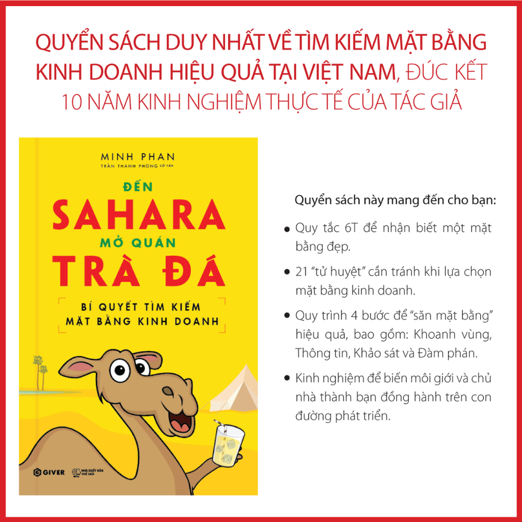 Sách - Bí Quyết Tìm Kiếm Mặt Bằng Kinh Doanh - Đến Sahara Mở Quán Trà Đá - Bộ Sách Khởi Nghiệp Bán Lẻ