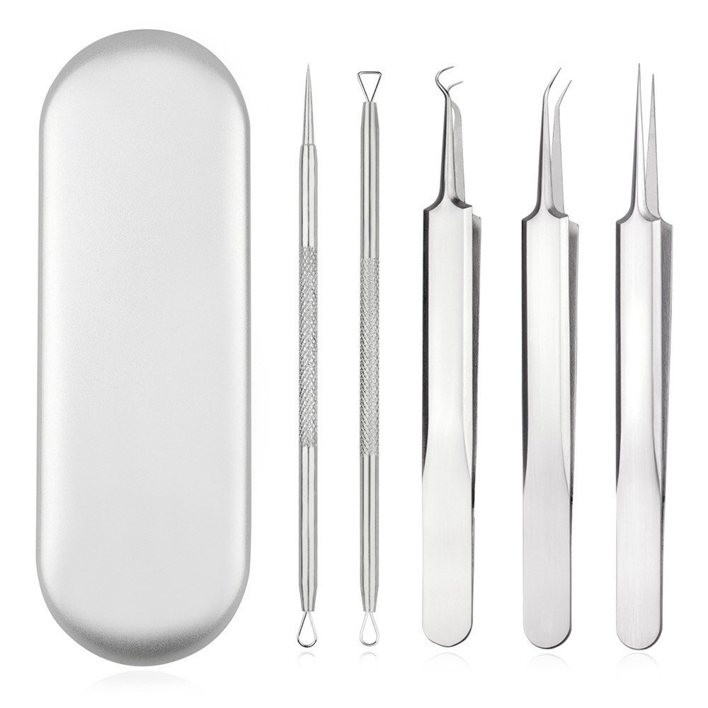 Bộ dụng cụ lấy mụn, nặn mụn 5 món siêu đẹp - chất liệu inox ko rỉ
