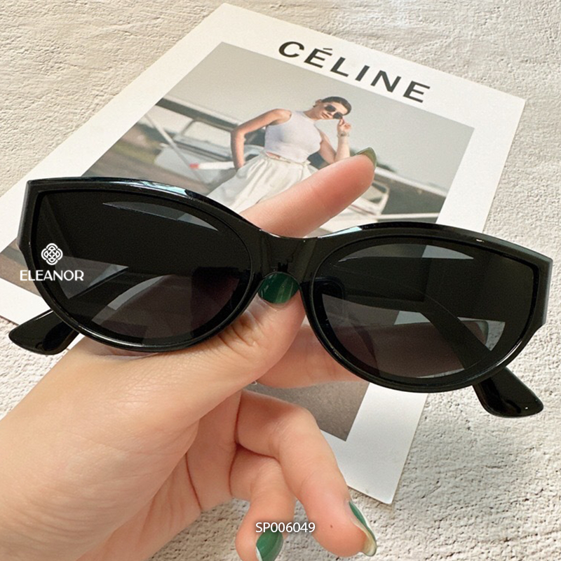 Kính râm nam nữ Eleanor Accessories dáng mắt mèo màu đen kính mát cá tính phụ kiện thời trang 6049