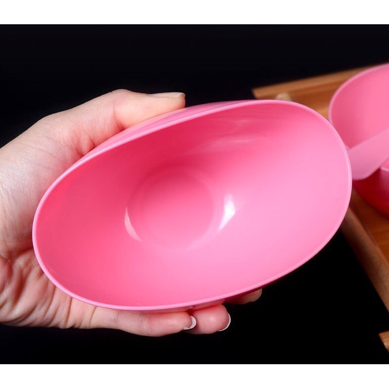 Bát + thìa nhựa đựng mặt nạ dùng cho spa, thẫm mỹ viện